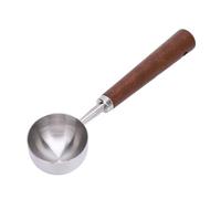Mumusuki Misurino per caffè, Misurino da caffè in Acciaio Inossidabile 304 con Manico Lungo in Legno per tè in Polvere, Zucchero, Farina, Bicarbonato di Sodio, Sciroppi (Argento di grandi dimensioni)