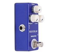 Mumusuki Pedale dell'effetto Chitarra Mini Ritardo di Bypass Vero Pedale del dell'effetto di Ritardo Blu con Manopola di Ripetizione del Tempo di di Livello per Suonare la Chitarra Elettrica