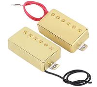 Mumusuki Pickup Humbucker Pickup Electric Double Coil Double Humbucker 2pcs Gold Brass Alnico5 Magnet con Forte Anti-interferenza per la Musica Rock Heavy Metal