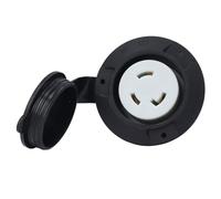 Mumusuki Presa Flangiata da 30 A, PVC, Presa con Bloccaggio 125 V NEMA L5-30R, Perfetta per, Barche e Alimentazione da Cabina