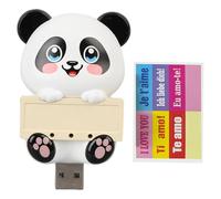 Mumusuki Purificatore D'aria a Ioni Negativi USB Mini Compatto da 2 Once di Odore Silenzioso Eliminatori di Polvere di Odore Silenzioso con Basso Consumo di Energia per la Casa della (PANDA)