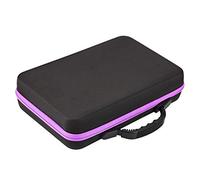 Mumusuki Scatole per Bottiglie di Olio, Custodia per Olio Essenziale con Inserto in Schiuma per Bottiglie da 5 Ml - 15 Ml da Viaggio, Guscio Rigido in EVA 60 Griglia (PURPLE)