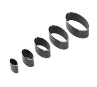 Mumusuki Set di Fustelle per Pelle, Utensili per Punzonatura Cava in Acciaio Legato, 5 Pezzi di Forma Ovale per Artigianato in Pelle, Ideali per Progetti Fai da Te e Accessori