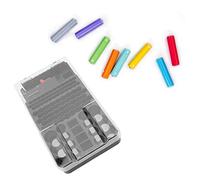 Mumusuki Tannella Batteria Organizzatore di Cassetta di Stoccaggio 104 GRUNGS Contenitore Batteria con Tester Design Trasparente Materiale ABS per AAA AA C D 9V Pulsante Pulsante Batterie