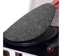 Mumusuki Tappetino per Piatto da Turno in Lana Slipmat Tampone Anti-vibrazione da 12 Pollici per Giradischi con Etichetta Non Slip Recesso Riproduzione Ottimale Riproduzione Delicata Suono Delicato