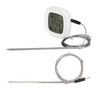 Mumusuki Termometro Digitale per BBQ Touch Screen con Sonde Pieghevoli, Termometro per Carne in ABS per Grigliare Fritture Al Forno Manzo Pollo Maiale Tacchino, 8 di Carne 5 Scelte di Gusto