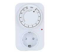 Mumusuki Timer di Uscita Meccanica, Mini Timer Esterno Meccanico a 12 Ore 16A Tappo per PC Ritardanti per le Luci di Natale Pompa della Piscina (FRK-D12 Spina europea)