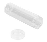 Mumusuki Tubo Portamonete Rotondo Trasparente, Tubi da Un Quarto di Plastica Portamonete Rotondi Trasparenti Portamonete Portamonete per Collezione di Monete da 25 Mm