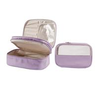 Mumuve 2 borse per il trucco impermeabili borsa da toilette borsa cosmetica per donne ragazza borsa da viaggio per la cura, Multiplo-colori-19, 9.75 in x 8.19 in