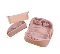 Mumuve 3 sacchetti per il trucco da donna, borsa da viaggio, grande capacità, per uso quotidiano, pennelli da trucco, Multiplo-colori-17, As shown in the picture (error 1-3cm)