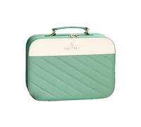 Mumuve Borsa cosmetica multifunzionale di viaggio di grande capacità Borse di trucco del cuoio dell'unità di elaborazione Borse da toeletta, Verde, As shown in the picture (error 1-3cm)