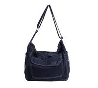 Mumuve Borsa da donna di grande capacità, stile coreano, borsa a tracolla in denim, borsa messaggeri per la scuola per i viaggi