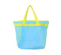 Mumuve Borsa da spiaggia di grande capacità borsa da viaggio borsa da toilette borsa da spiaggia borsa da spiaggia borsa giocattolo sabbia borsa giocattolo borsa per giocattoli, Cinturino blu giallo,
