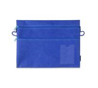 Mumuve Borsa per cancelleria con elastici per cartella di file formato lettera, multifunzione, penna a doppio strato, Blu, 29.5x21.5cm