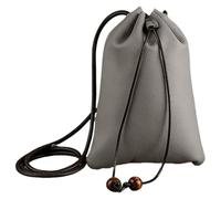 Mumuve Borsa vintage in pelle PU con coulisse, portamonete accattivante per shopping e viaggio, grigio, As shown in the picture (error 1-3cm)