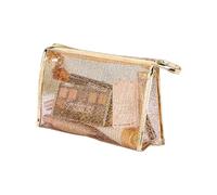 Mumuve Chiara borsa impermeabile trasparente di trucco del PVC con la toilette della chiusura lampo per il viaggio ed il quotidiano, Caff, Size:app. 23.6x14x5cm /9.29x5.51x1.96in