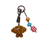 Mumuve Creativo cioccolato Pretzel pane portafoglio ornamento borsa ciondolo borsa zaino decorazione per uso quotidiano e regali unici elegante ornamento bagel, Faccia sorridente, One Size