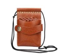 Mumuve Cura dei capelli Strumenti Styling Marsupio Salone PU Parrucchiere Strumento Pet Clipers Fondine Multi-Tasche, Marrone, As shown in the picture (error 1-3cm)