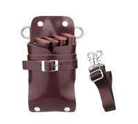 Mumuve Cura dei capelli Strumenti Styling Marsupio Salone PU Parrucchiere Strumento Pet Clipers fondine Multi-tasca, Marrone, As shown in the picture (error 1-3cm)