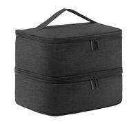 Mumuve Elegante borsa per smalto e lampada a doppio strato, robusta, Nero , 24*20*19.5cm