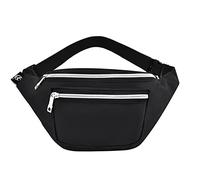 Mumuve Marsupio da viaggio in nylon alla moda per uomo e donna, Nero , Size: app. 34 x 10 x 16cm / 13.38 x 3.93 x 6.29in