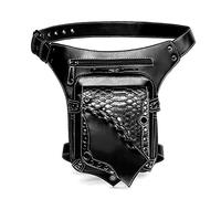 Mumuve Marsupio gotico da donna in pelle PU Steampunk laterale borsa da viaggio borsa a tracolla nera borsa in pelle PU, Multiplo-colori-12, 11.7x7.8in