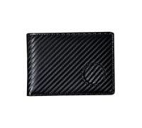 Mumuve Porta carte di credito con blocco automatico alla moda per portafogli corti, Fibra di carbonio, As shown in the picture (1-3cm error)