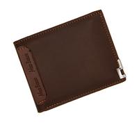 Mumuve Portafoglio da uomo in pelle moda porta carte di credito inserti portamonete per uomo d'affari, Caff chiaro, Size: app. 12 x 9.5cm / 4.72 x 3.74in
