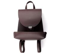 Mumuve Zaino per maglieria Borsa in pelle PU Bottoms Indietro Strumento Artigianale con Accessori Hardware Cinghia Regolabile, Caff, As shown in the picture (error 1-3cm)