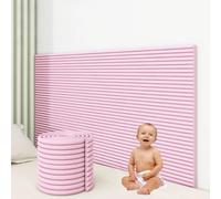 MUMUXIAO Cuscino da parete imbottito per parete, 200 x 20 cm, 3D, anticollisione, imbottito, per camera da letto, cameretta dei bambini, stanza dei giochi (rosa)