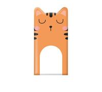 MUMUXIAO Pannello imbottito da parete 3D, 25 x 50 cm, con grazioso animale, anti-collisione, per cameretta dei giochi, autoadesivo, protezione decorativa per testiera del letto (arancione)
