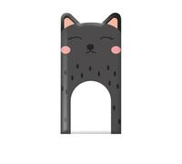 MUMUXIAO Pannello imbottito da parete 3D, 25 x 50 cm, con grazioso animale, anti-collisione, per cameretta dei giochi, protezione decorativa per testiera del letto, autoadesiva, colore nero