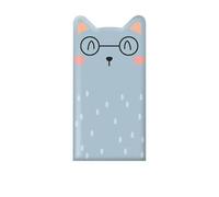 MUMUXIAO Pannello imbottito da parete 3D, 25 x 50 cm, con grazioso animale, anti-collisione, per cameretta dei giochi, protezione decorativa per testiera del letto, autoadesiva, colore: blu