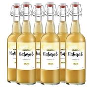Mūn Ferments Tè Kombucha Pack Naturale 6 x 750 ml - Bevanda Biologica Fermentata Con Tè Verde - Con Probiotici Naturali - Senza Zucchero E Basso Di Calorie - Senza Glutine