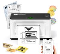 MUNBYN AirPrint Stampante per etichette Wi-Fi Stampante per etichette di spedizione WLAN 4x6 Etichette Stampante termica per/Shopify/DHL/DPD/Hermes/UPS/FedEx/GLS, 941AP Bianco