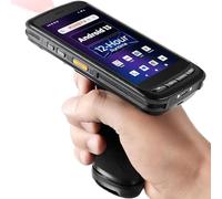MUNBYN Android Barcode Scanner a schermo intero, Mobile Computer 1D/2D QR Zebra Scanner Pistol Grip Handheld Android 11, PDA per WMS, IP65 4G Wi-Fi GPS BT 8000mAh Battery IPDA087P