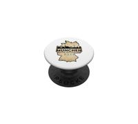 Munchen Bayern Deutschland mappa tedesca skyline della città grafica PopSockets PopGrip Adesivo