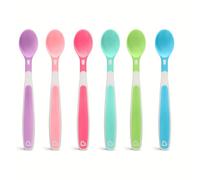 Munchkin 011003/03 Cucchiai Manico Lungo e Punta Morbida, Multicolore