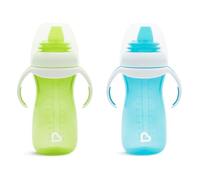 Munchkin 2 Pack Biberon Transizione Bebè | 296ml | Verde/Blu