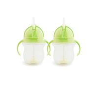 Munchkin Click Lock Tip & Sip Set di tazze con cannuccia, Tazze per bambini con cannuccia, Senza BPA, Tazza, Bottiglie per bambini - 7oz/207ml, 2 Pezzi, Verde