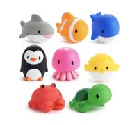 Munchkin Ocean Squirters Baby Bath Toy | Bath Toys for Children and Toddlers | Baby Essentials | Baby Bath Toys & Shower Toys for Children | 8 Pack | Ocean
