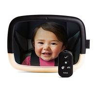 Munchkin Baby In-Sight Car Seat Mirror con luce LED , Grande specchio retrovisore per bebe e bambini rivolti all'indietro , 100% infrangibile e testato contro gli urti , Accessorio bambini