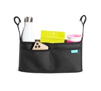 Munchkin Brica - Borsa organizer per passeggino, universale, con portabicchieri e custodia per salviette, adatta a UPPAbaby, Evenflo, BabyTrend e altro, colore: nero