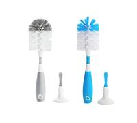 Munchkin Bristle Deluxe Bottle and Teat Brush with Textured, Easy-Grip Handle - 1 Brush (Assorted Colours)