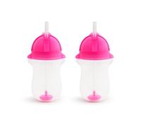 Munchkin Click Lock Tip and Sip - Coppa paglia ponderata, 2 confezioni da 296 ml, colore: Rosa