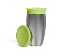 Munchkin Click Lock Tip & Sip Straw Tazza , Tazze per bambini con cannuccia ,Senza BPA , Senza perdite ,Introduzione al cibo ,Cannuccia con peso , Tazze per bambini, 10oz/296ml , Verde