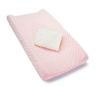Munchkin® Copri fasciatoio per pannolini, confezione da 2, colore: rosa/bianco - adatto per fasciatoio standard sagomato
