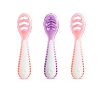 Munchkin Gentle Dip Cucchiaini multi-stadio, Cucchiaini ergonomici per svezzamento, ottimo per bambini y bebe, Senza BPA, Rosa e Viola, Confezione da 3