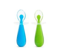 Munchkin Gentle Scoop Cucchiai in silicone per bambini e bebe, Set per lo svezzamento, Essenziali per bambini, Confezione da 2