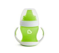 Munchkin Gentle Transition Tazza, Tazze per bambini con manici e coperchi, Senza BPA, Non perde, A prova di perdite, Silicone, 4+ Mesi, 4oz/118ml, Verde